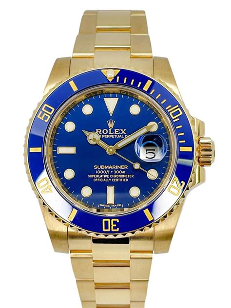 rolex submariner gold with blue face|rolex submariner blue bezel price.